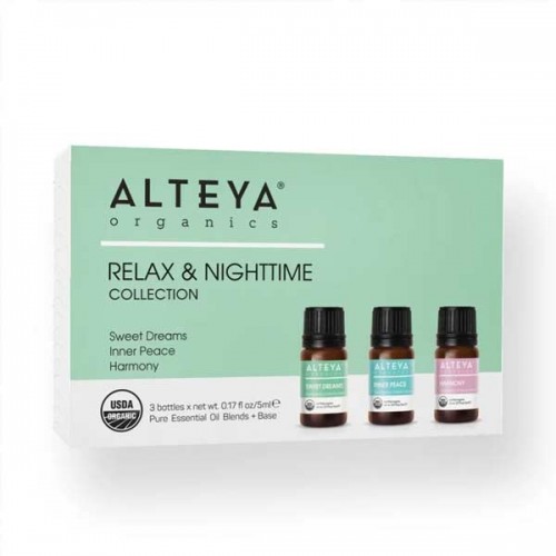 Био ароматерапевтичен комплект RELAX NIGHTTIME с 3 етерични масла 'ALTEYA'