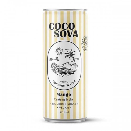 Кокосова вода - Манго с инулин БЕЗ добавена захар 'COCOSOVA', 320 мл Кокосова вода - Манго с инулин БЕЗ добавена захар 'COCOSOVA', 320 мл