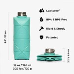 Оригами бутилка /сгъваема/ DiFOLD - V2 - Mint Blue, 750 мл Оригами бутилка /сгъваема/ DiFOLD - V2 - Mint Blue, 750 мл