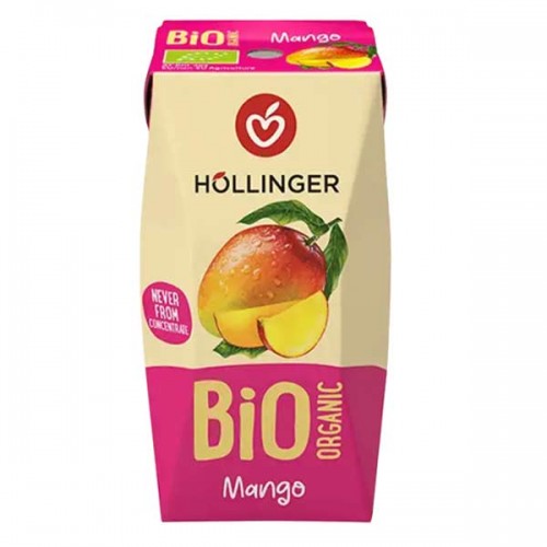 Био сок от манго /училищна опаковка с хартиена сламка/ 'Hollinger', 200 мл