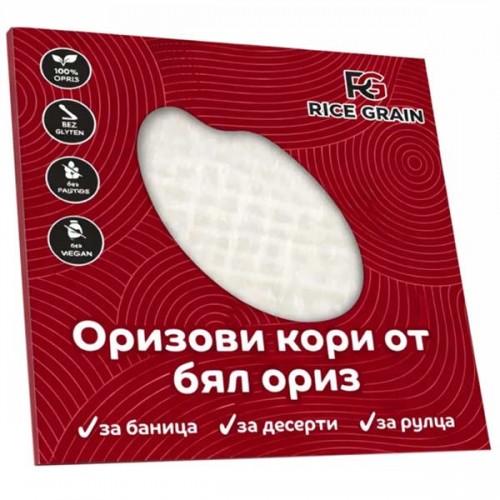 Оризови кори от бял ориз /без глутен/ 'Rice Grain', 110 г Оризови кори от бял ориз /без глутен/ 'Rice Grain', 110 г