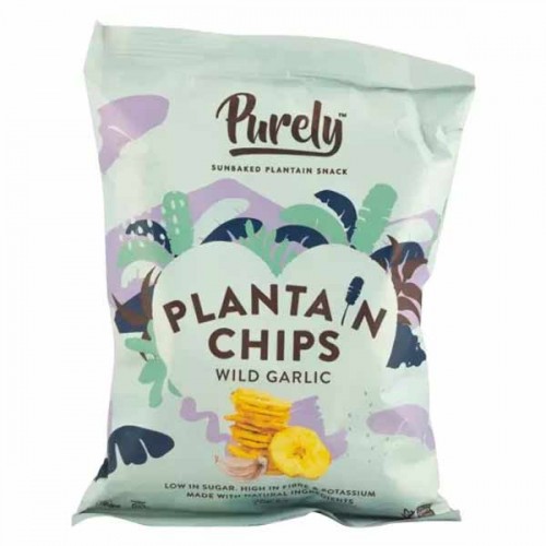 Чипс от плантан Wild Garlic с див чесън 'Purely', 75 г Чипс от плантан Wild Garlic с див чесън 'Purely', 75 г