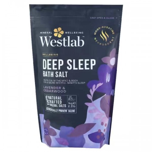 Соли за вана Deep Sleep с лавандула и кедър 'Westlab', 1 кг