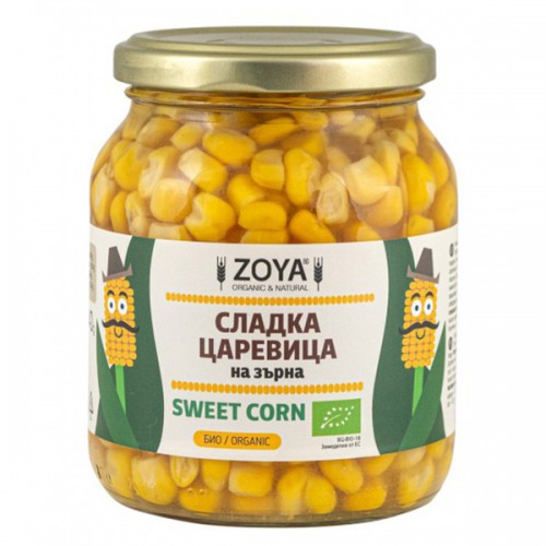 Сладка царевица на зърна /био, консервирана/ ZOYA, 340 г Сладка царевица на зърна /био, консервирана/ ZOYA, 340 г