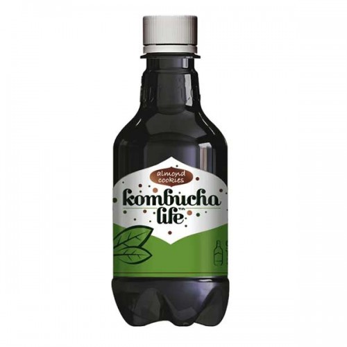 Комбуча Almond Cookies - естествено газирана и тонизираща напитка, богата на пробиотици 'Kombucha Life', 500 мл