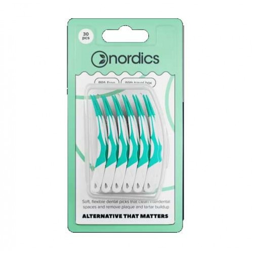 Интердентални четки от силикон 0.40 мм 'Nordics Oral Care', 30 броя