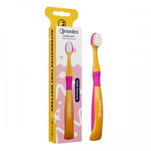 Премиум детска четка за зъби SOFT с 9240 влакна - РУСАЛКА лилава 'Nordics Oral Care' Премиум детска четка за зъби SOFT с 9240 влакна - РУСАЛКА лилава 'Nordics Oral Care'